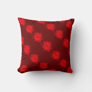 coussin décoratif aux teintes rouges de Noël poins