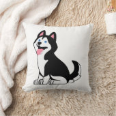 Coussin décoratif avec chiot husky mignon (Couverture)