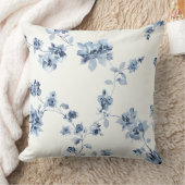 Coussin décoratif avec imprimé de fleurs bleues (Couverture)