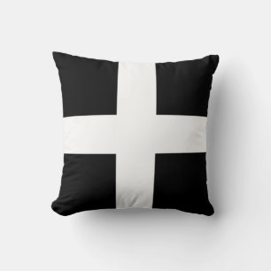 Coussin décoratif avec le drapeau de St. Piran / d