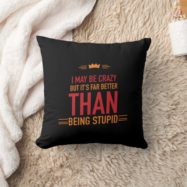 Coussin décoratif avec l'inscription « Je suis peu (Couverture)