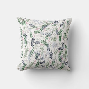 Coussin Décoratif avec Motif végétal vert et fleuri