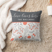 Coussin Décoratif avec Nom Love Lives Here (Couverture)