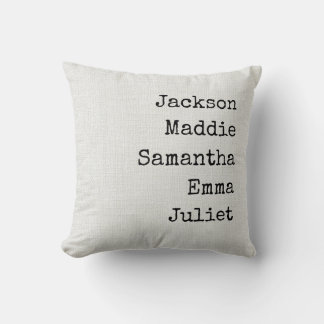 Coussin décoratif avec noms personnalisés Grand-mè