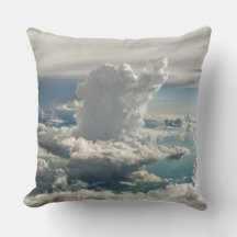 Coussin décoratif avec nuages uniques et Ocean Vie