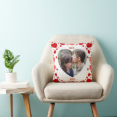 Coussin décoratif avec photo de coeur de souvenir  (Chaise)