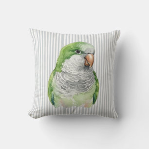 Coussin décoratif avec portrait de perroquet Quake