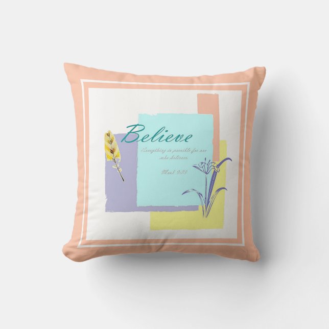 Coussin décoratif Believe (Recto)