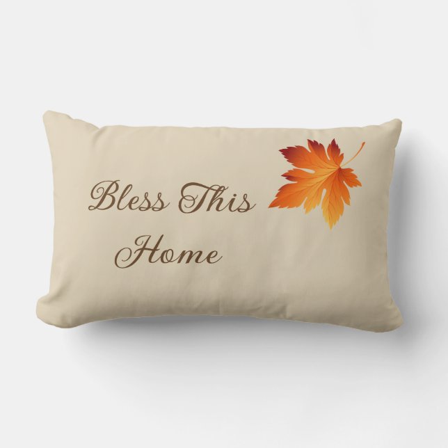 Coussin décoratif 'Bénissez cette maison' (Recto)