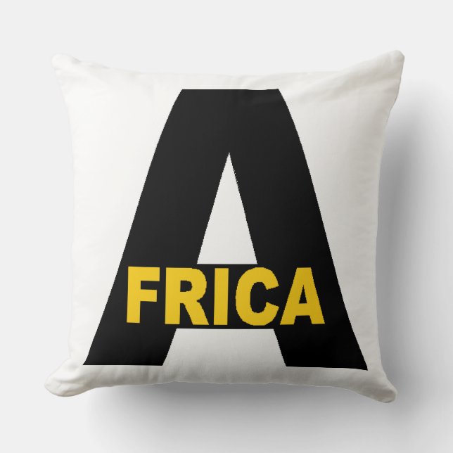 Coussin décoratif  blanc  AFRICA (Recto)