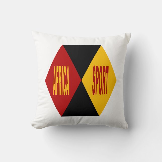 Coussin décoratif blanc  AFRICA SORT (Recto)