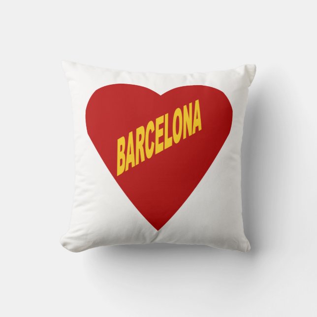 Coussin décoratif blanc BARCELONA (Recto)