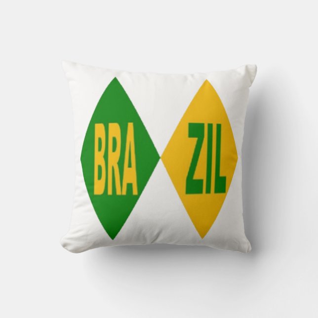 Coussin décoratif blanc  BRAZIL (Recto)