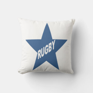 Coussin décoratif blanc ETOILE RUGBY