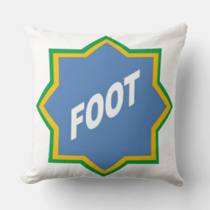 Coussin décoratif blanc  FOOT  BRAZIL  
