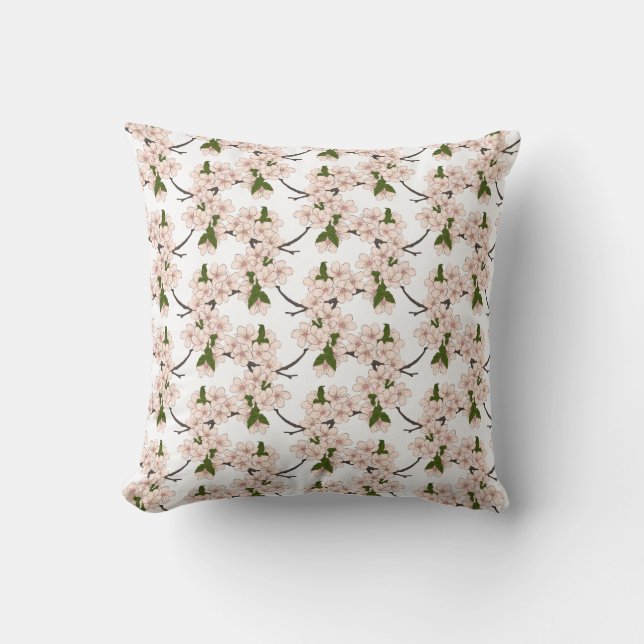 Coussin décoratif bleu Lily (Recto)