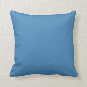 Coussin décoratif bleu uni