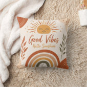 Coussin décoratif Boho Good Vibes Hello Sunshine (Couverture)