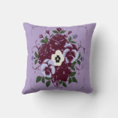 Coussin Décoratif Bouquet de Violettes (Verso)