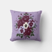 Coussin Décoratif Bouquet de Violettes (Recto)