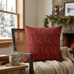 Coussin décoratif Burgundy Whimsy Doodle