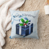 Coussin décoratif Cadeau de Noël bleu (Couverture)