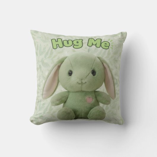 Coussin décoratif "Câlins-moi mon lapin" (Recto)