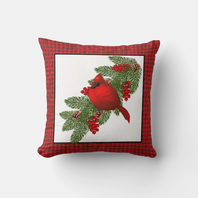 Coussin décoratif - Cardinal de Noël (Recto)