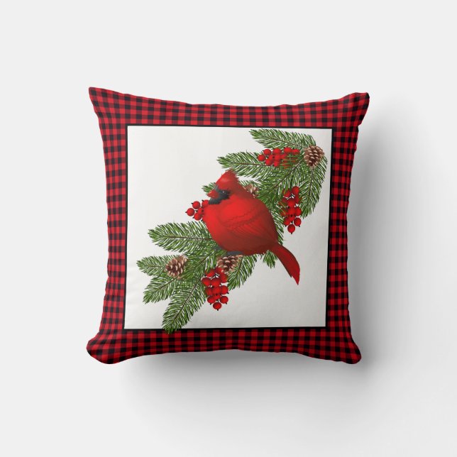 Coussin décoratif - Cardinal de Noël (Recto)