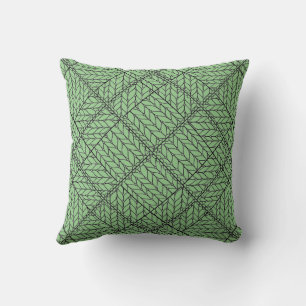 COUSSIN DÉCORATIF CARRÉ EN MAILLE ARGILE SAGE
