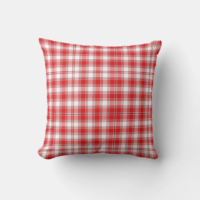 Coussin décoratif - carreaux rouges (Recto)