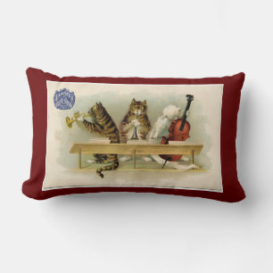 Coussin décoratif "Chat et violon"