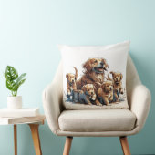 Coussin Décoratif Chien Mère et ses Chiots (Chaise)