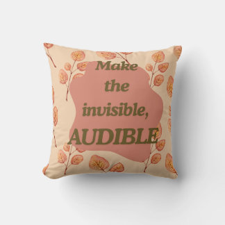 Coussin décoratif citation motivation automne