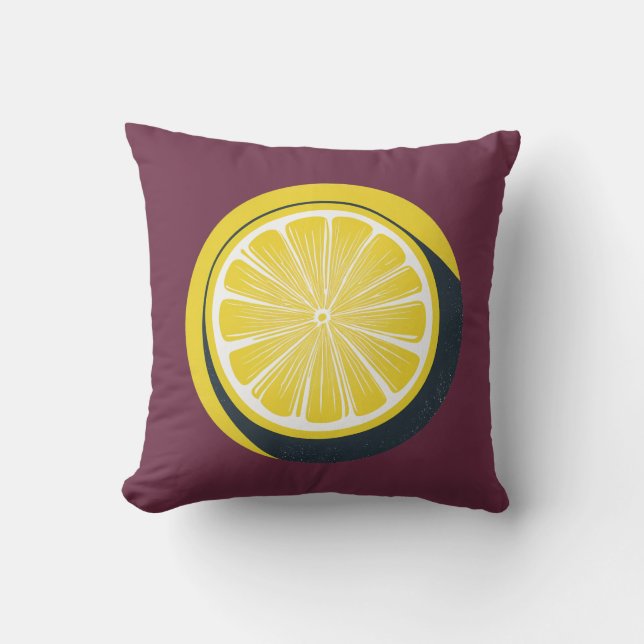Coussin décoratif Citron Citrus Design (Recto)