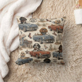 Coussin décoratif Cockapoo Route 66 Rétro (Couverture)