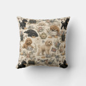 Coussin décoratif Cockapoo Salon de thé britanniqu (Verso)