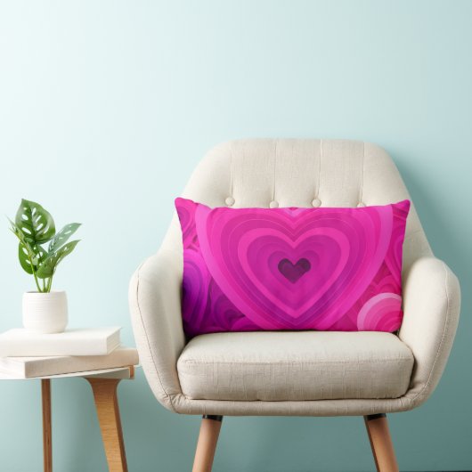 Coussin décoratif Cœur Abstrait Rose Vibrant – Mod (Chaise)