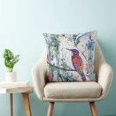 Coussin décoratif colibri à l'aquarelle (Chaise)