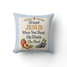Coussin décoratif Confiance en Jésus - Foi