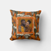 Coussin décoratif Contemporary Lovebird 5e anniver (Recto)