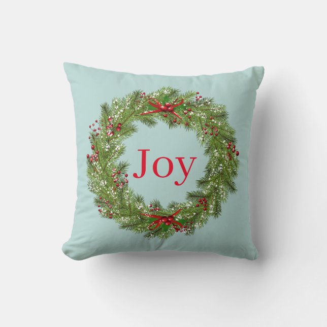 Coussin décoratif - Couronne de Noël (Recto)