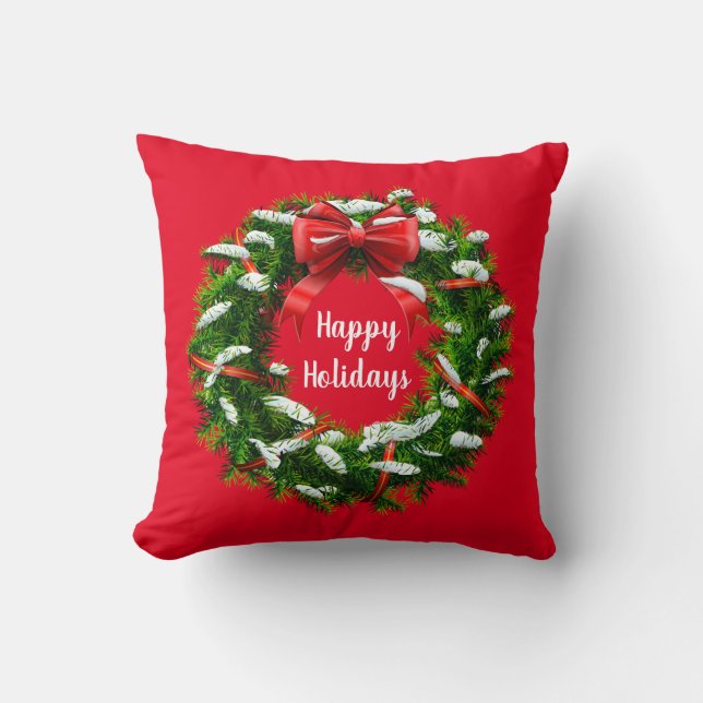 Coussin décoratif - Couronne de Noël (Recto)