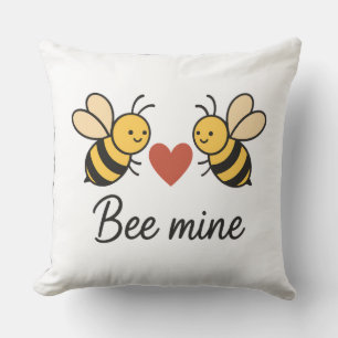 Coussin décoratif d'amour de couple d'abeilles mig
