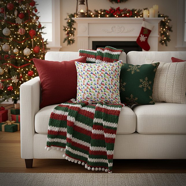 coussin décoratif de cerf de Noël (Créateur téléchargé)