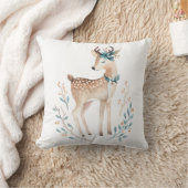 Coussin décoratif de cerfs d'animaux de bois (Couverture)