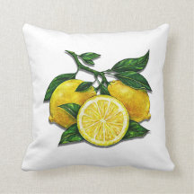Coussin décoratif de citron