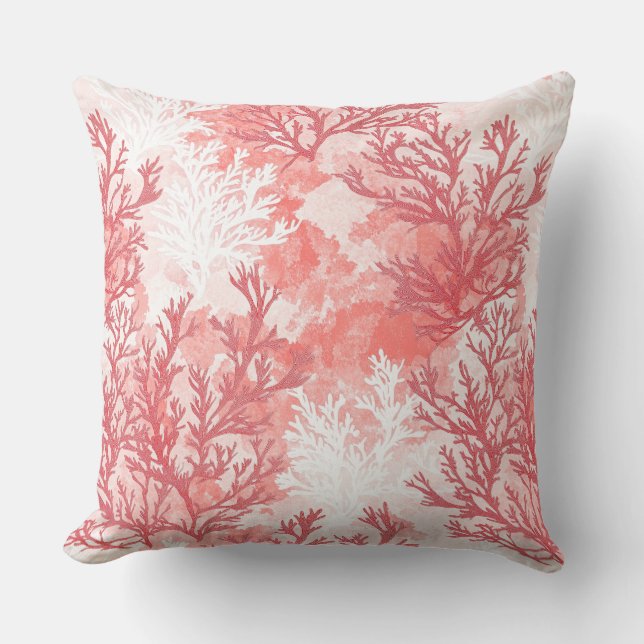 Coussin décoratif de corail | Plage Jeu d'oreiller (Recto)
