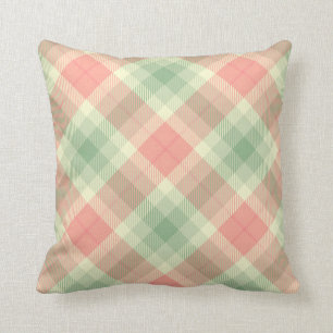 coussin décoratif de divan d'accent de tartan de