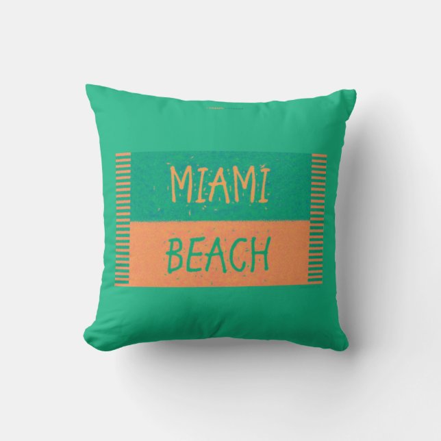COUSSIN DÉCORATIF DE MIAMI BEACH (Recto)